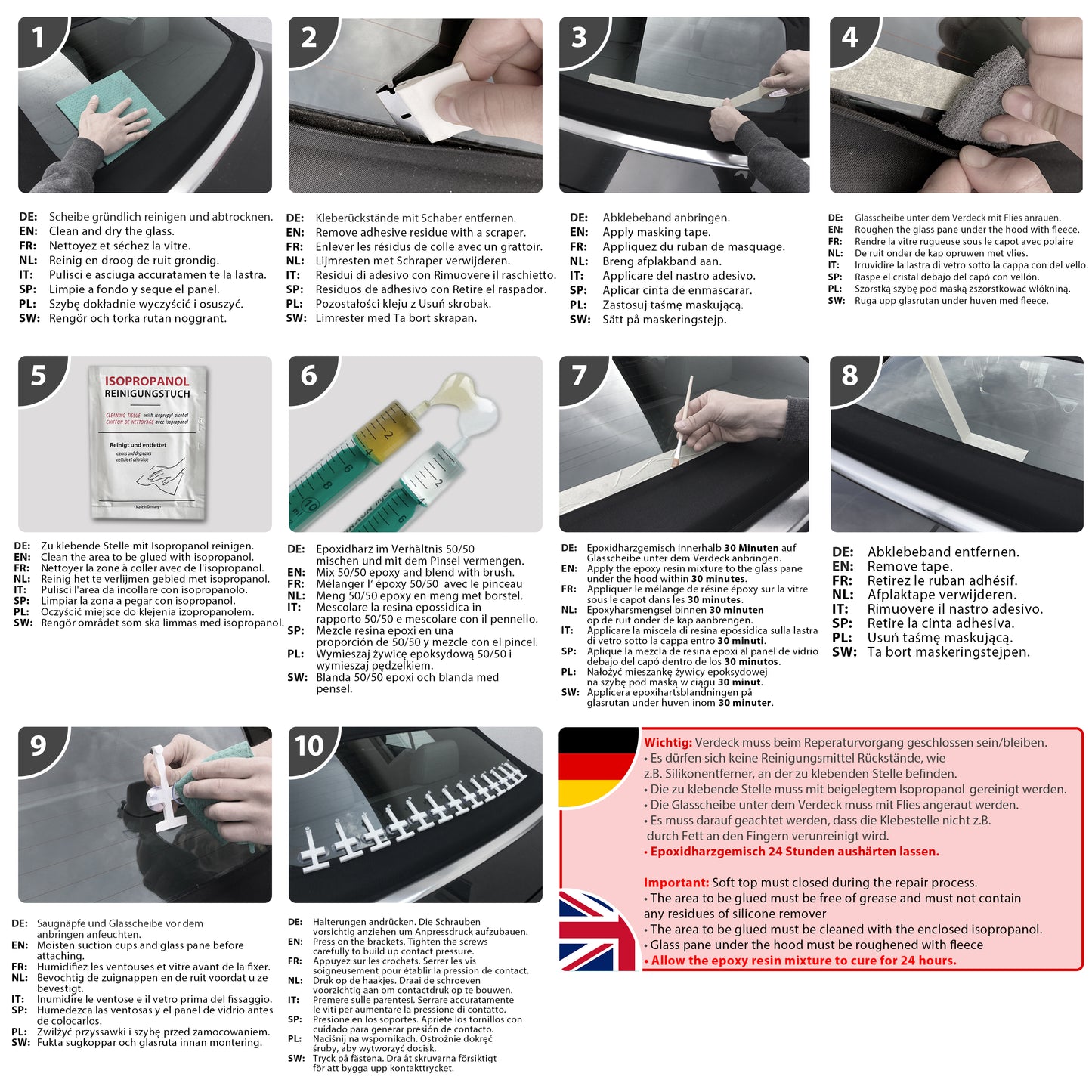Cabrio Reparatur-Set